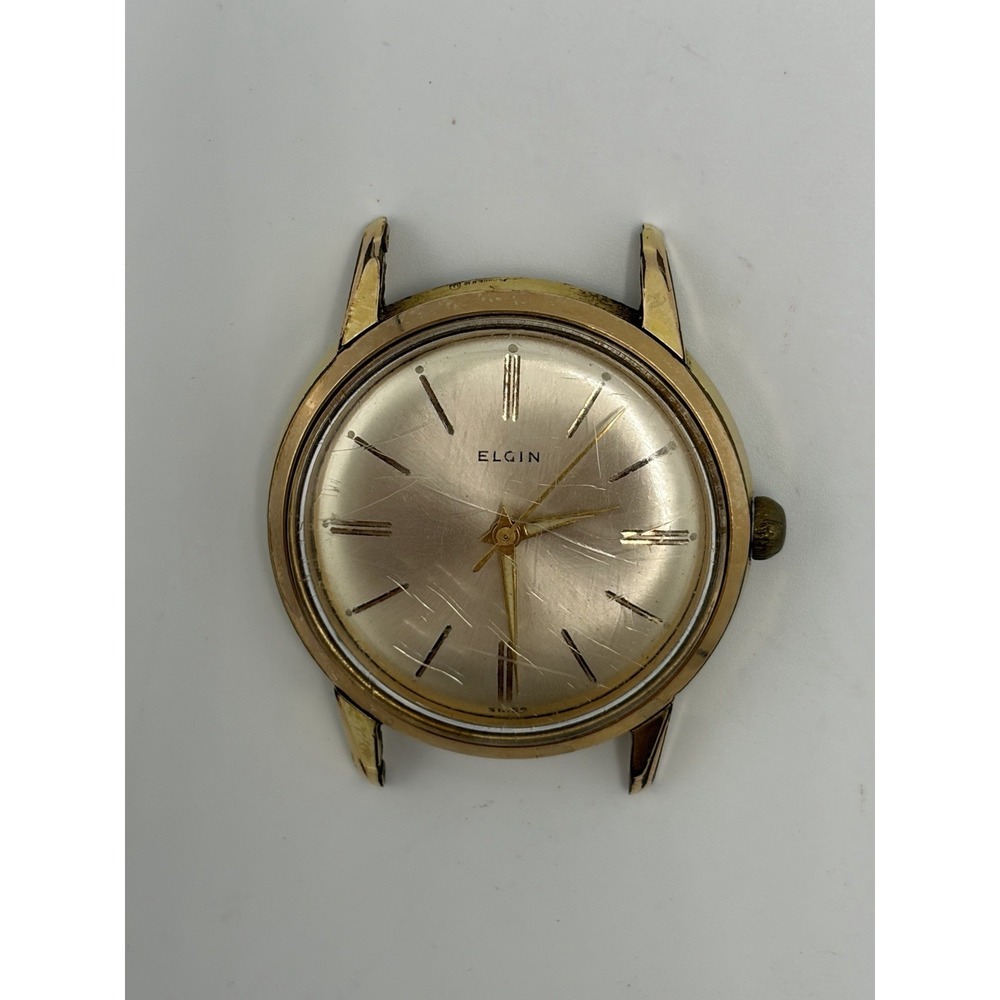 WATCHMAKERS ELGIN MECHANICAL WRIST WATCH FROM EARLY 60'S 41MF20 FACE ONLY AS IS